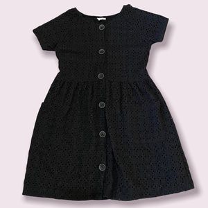 ZARA Kids Black Dress Eyelet with Pockets Size 11-12
